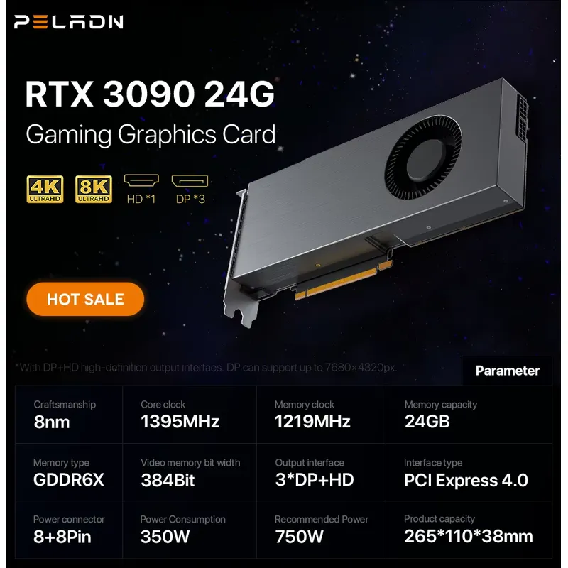 핫세일 특가 AI 서버 GPU 지포스 RTX 3080T - Rtx 3090 24Gb Graphics Card 리뷰 및 가격
